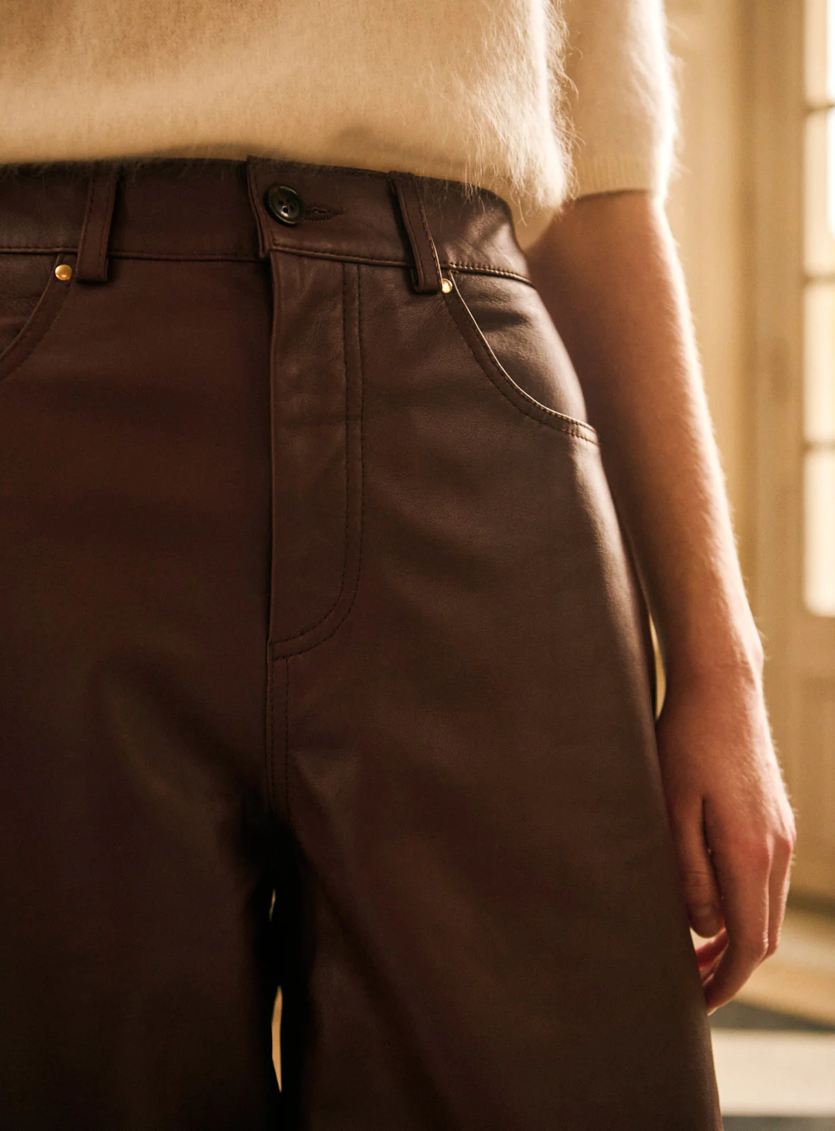 Jupe-culotte en cuir Peter - Image 3
